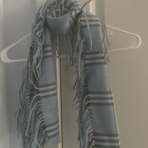 BURBERRY light blue wool scarf